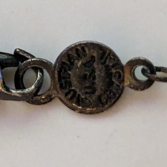 AUSTRIAN CRYSTAL U.S.A. 3 Butterfly Blue Crystal Beaded Necklace - Picture 2 of 5